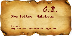 Oberleitner Makabeus névjegykártya